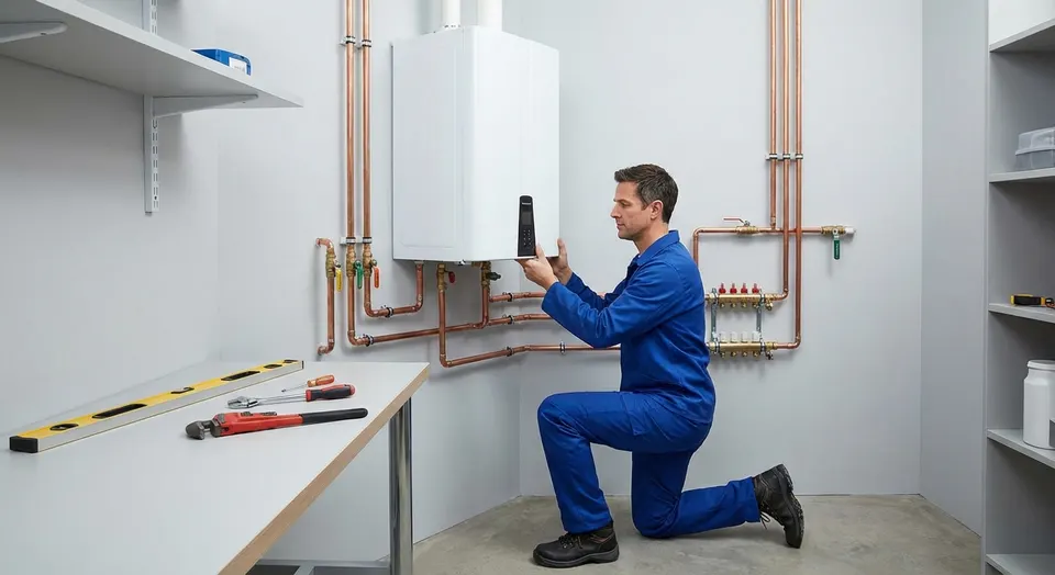 ProFlow technician performing tankless water heater installation in a GTA home